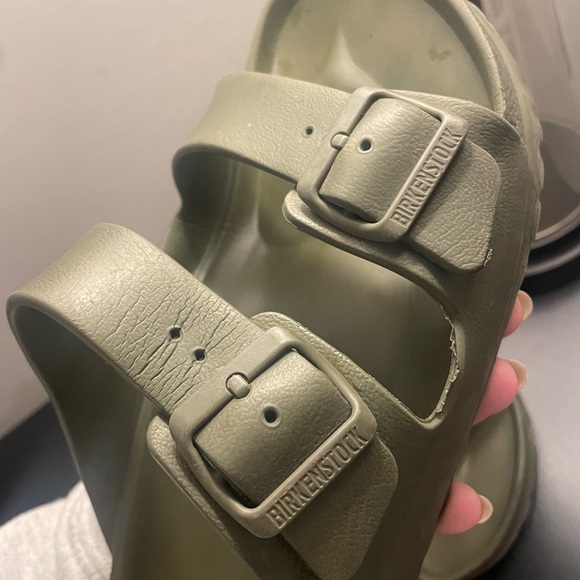 Birkenstock Olive Green Double Strap Sandals Men’s size 12 - Picture 6 of 8